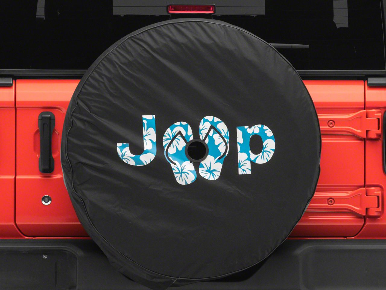 Jeep Wrangler Jeep Aloha Sandals Spare Tire Cover with Camera Port