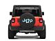 Jeep Aloha Sandals Spare Tire Cover with Camera Port; Black (18-24 Jeep Wrangler JL)