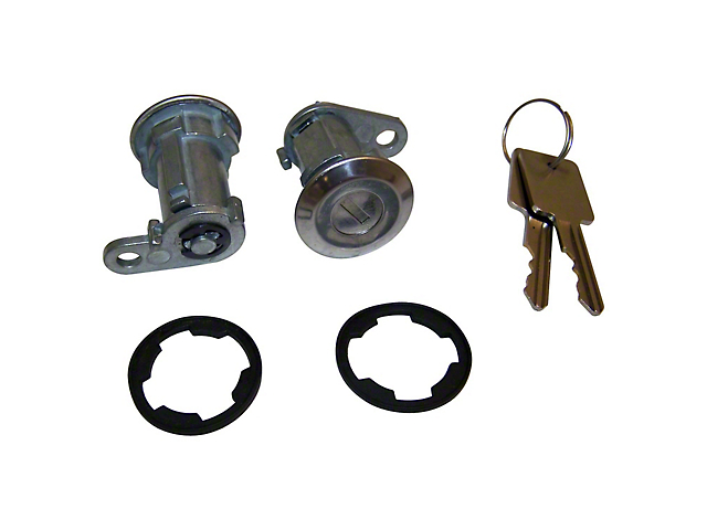2 Door Lock Cylinder Kit (81-90 Jeep CJ5, CJ7, Wrangler YJ w/ Full Steel Doors)