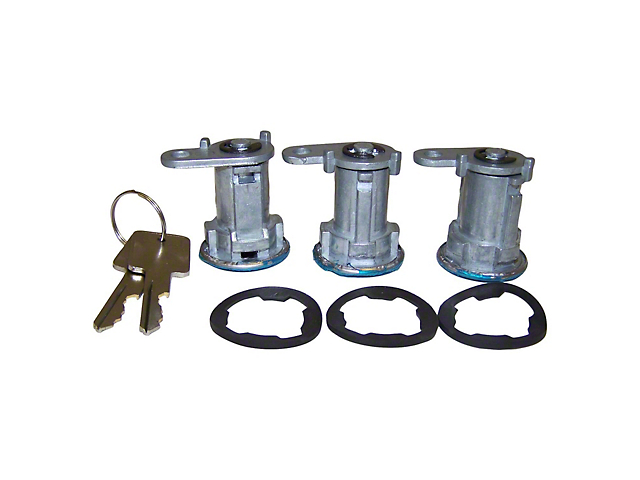 3 Door Lock Cylinder Kit (81-90 Jeep CJ5, CJ7, Wrangler YJ w/ Full Steel Doors)