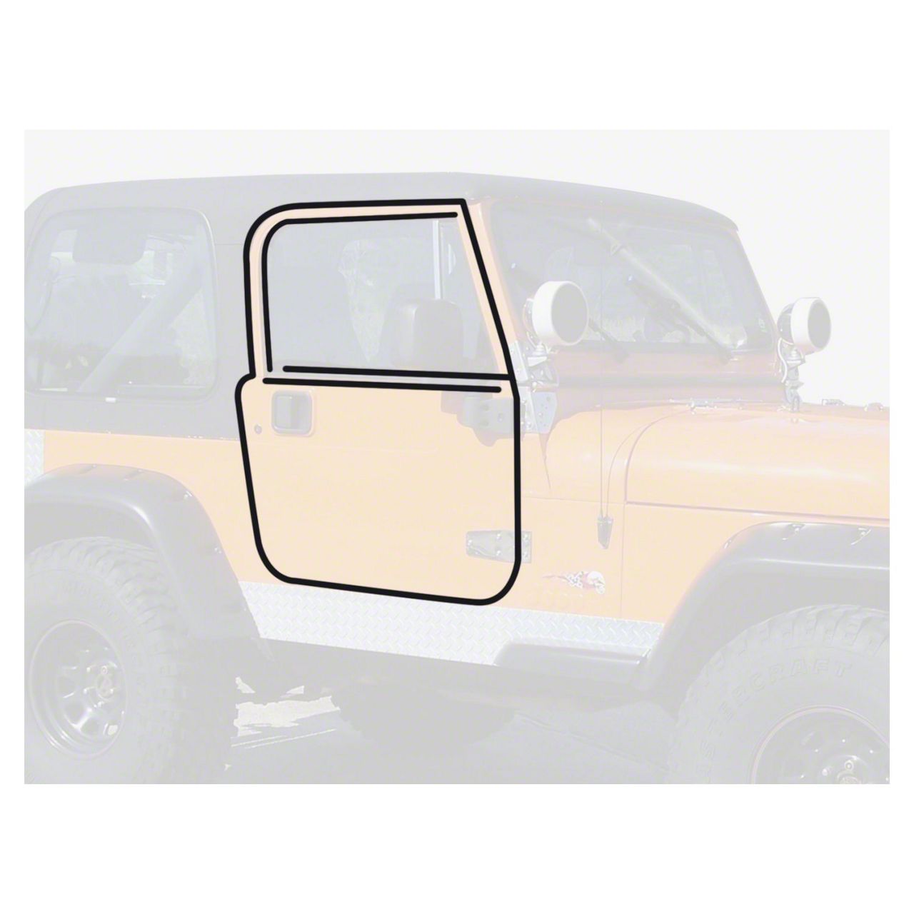 Jeep Wrangler Door Seal Master Kit (76-95 Jeep CJ7 & Wrangler YJ w