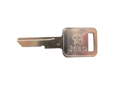 Ignition Key Black (76-90 Jeep CJ5, CJ7 & Wrangler YJ)