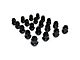 Black Lug Nut Kit; 1/2-Inch x 20; Set of 20 (87-18 Jeep Wrangler YJ, TJ & JK)