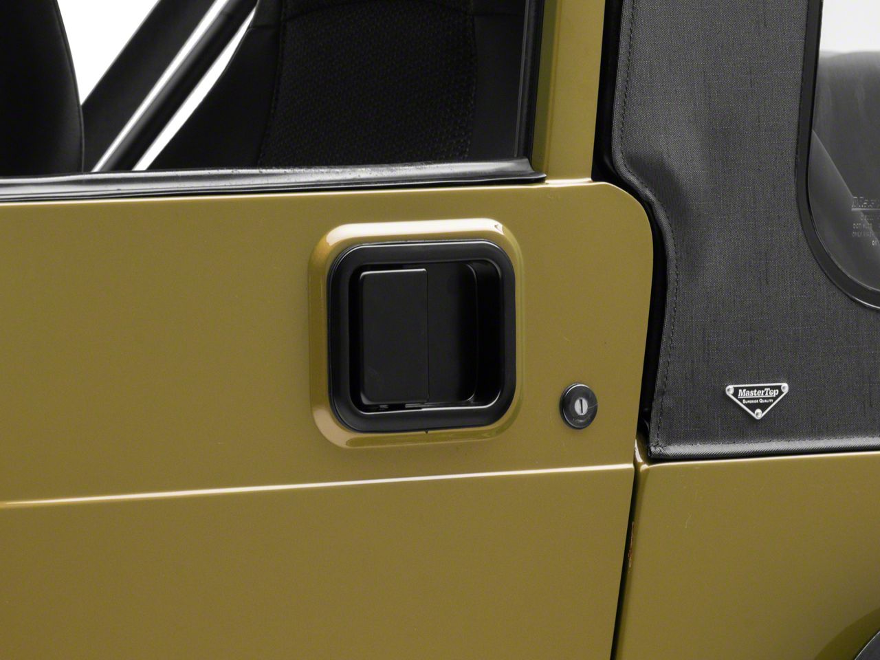 Jeep Wrangler Exterior Door Handles; Black (8106 Jeep CJ7, Wrangler YJ & TJ w/ Full Steel Doors)