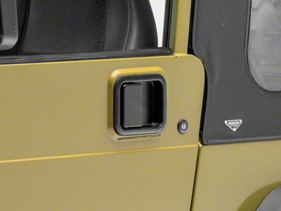 Interior and Exterior Door Handles; Black (81-06 Jeep CJ5, CJ7, Wrangler YJ & TJ w/ Full Steel Doors)