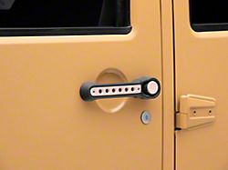 RedRock Billet Aluminum Door Handle Inserts; Pink (07-18 Jeep Wrangler JK 4-Door)