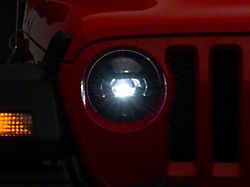 LED Projector Headlights; Black Housing; Clear Lens (18-24 Jeep Wrangler JL)