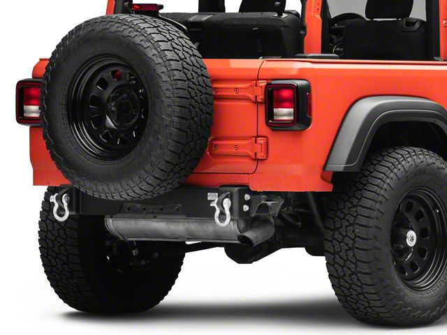 Fishbone Offroad Rear Bumper Delete; Textured Black (18-24 Jeep Wrangler JL)