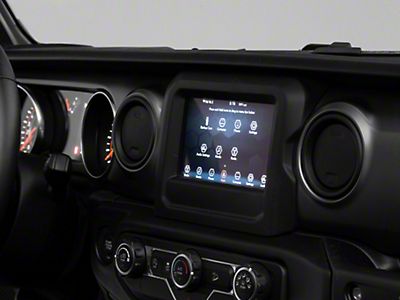 Infotainment Jeep Wrangler  Screen GPS Navigation Radio Uconnect  UAQ 4C Upgrade C-UAQ-JL + C-BEZ-84JL (18-23 Jeep Wrangler JL) - Free  Shipping
