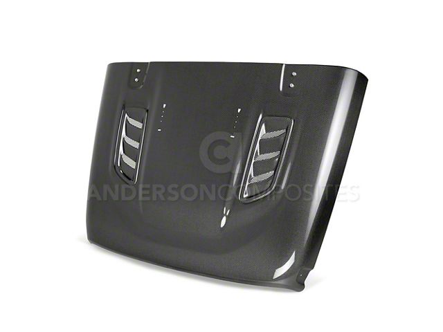 Anderson Composites Type-OE Rubicon Style Hood; Carbon Fiber (18-24 Jeep Wrangler JL)
