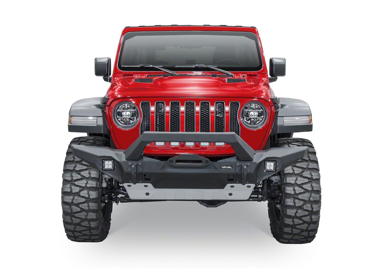 RIVAL 4x4 Jeep Gladiator FullWidth Aluminum Front Bumper with Skid