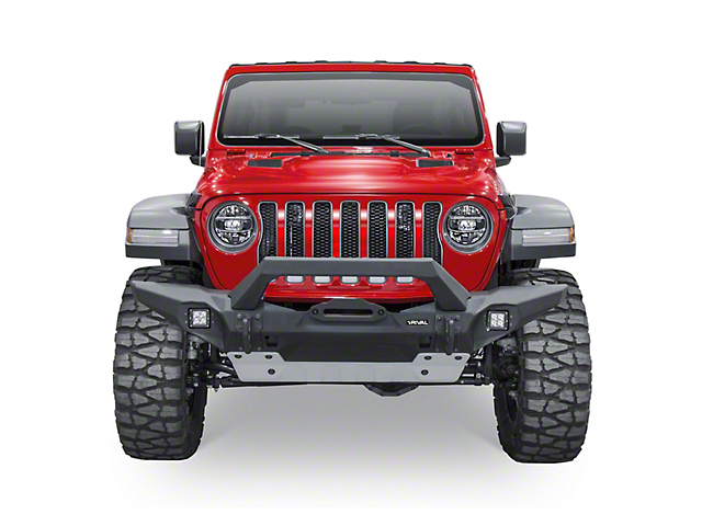 RIVAL 4x4 Full-Width Aluminum Front Bumper with Skid Plate and Winch Mount (18-23 Jeep Wrangler JL)