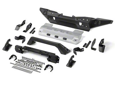 RIVAL 4x4 Full-Width Aluminum Front Bumper with Skid Plate and Winch Mount (07-18 Jeep Wrangler JK)