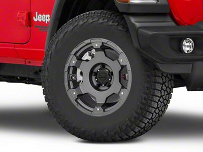 Teraflex Nomad Off-Road Base Titanium Gray Wheel; 17x8.5 (18-23 Jeep Wrangler JL)