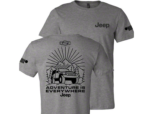 Men's Jeep Burst T-Shirt; Sport Gray