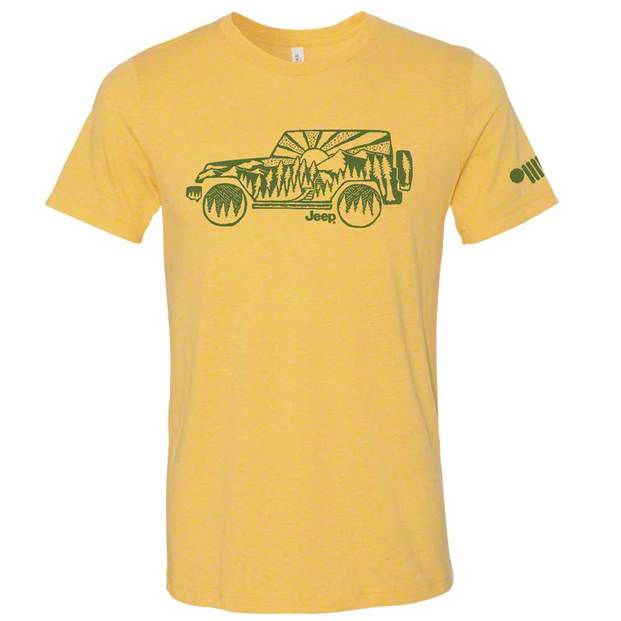 Men's Jeep Atomic Side T-Shirt; Heather Gold