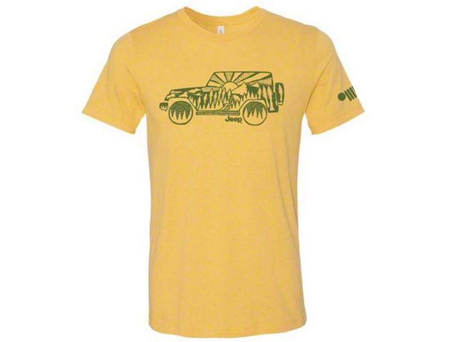 Men's Jeep Atomic Side T-Shirt; Heather Gold