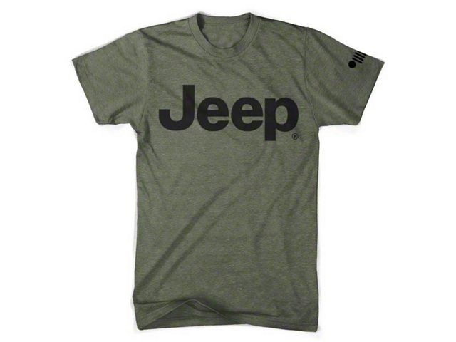 Men's Jeep Logo T-Shirt; Army Green