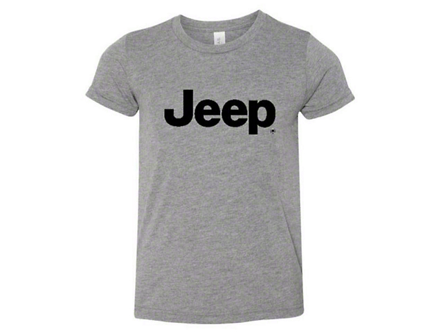 Youth Jeep Logo T-Shirt; Gray