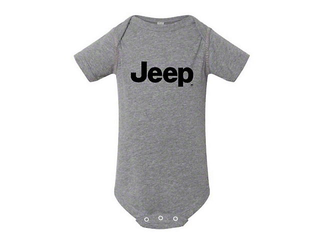 Baby Jeep Logo One-Piece; Gray