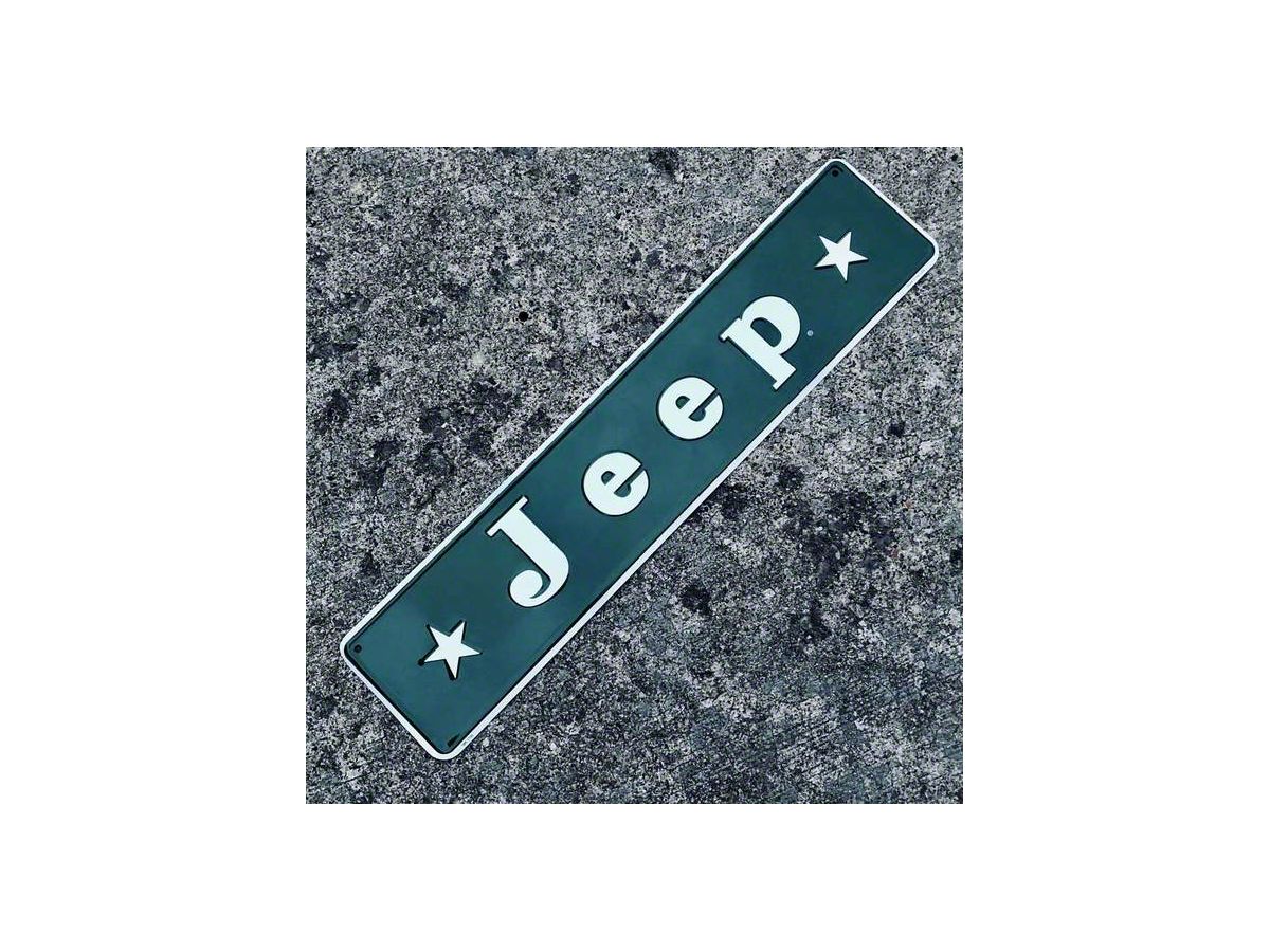 Jeep Wrangler Vintage Stars Jeep Logo Sign