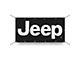 Jeep Logo Banner; Black; 24-Inch x 48-Inch