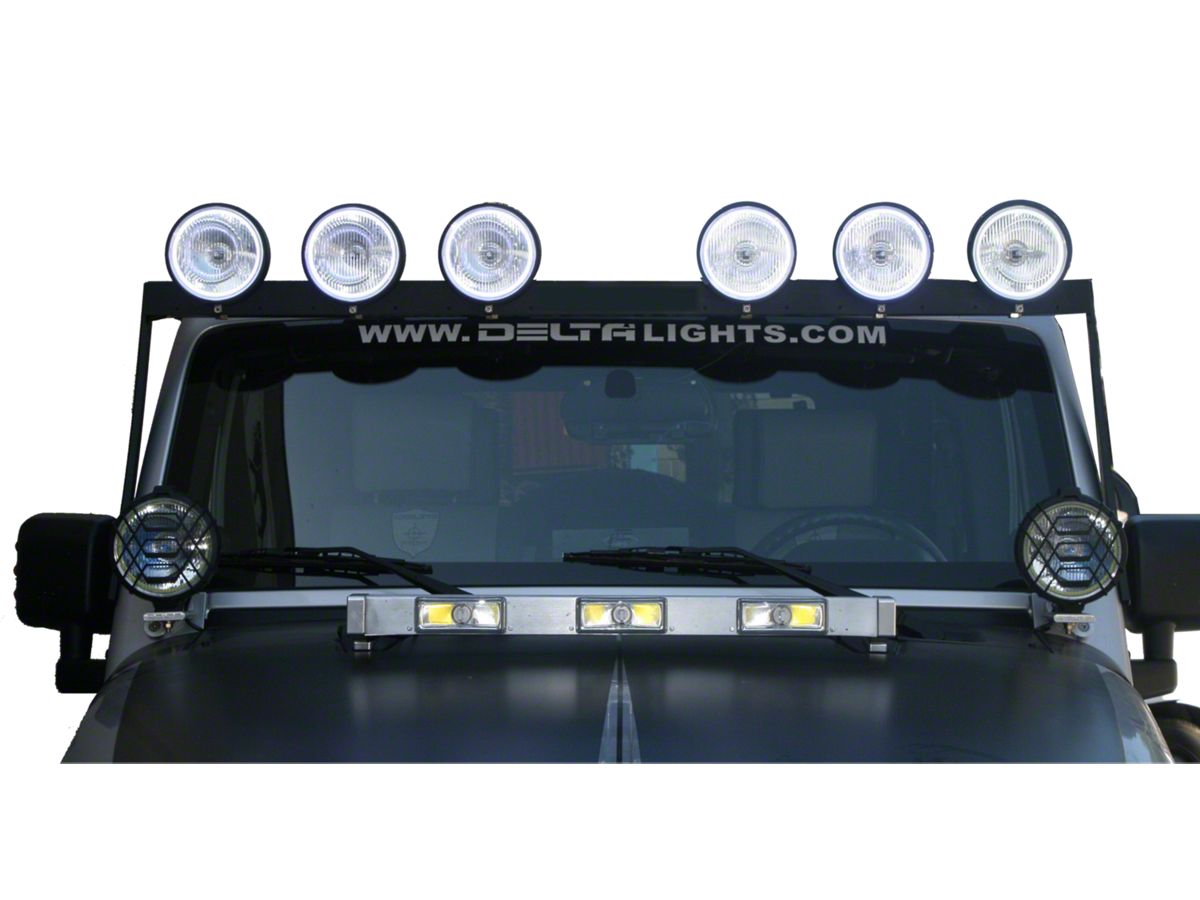 Delta Jeep Wrangler 52-Inch Horizon Bolt 500 Roof LED Light Bar with Halos  01-9587-500H (18-23 Jeep Wrangler JL, Excluding 4xe) - Free Shipping
