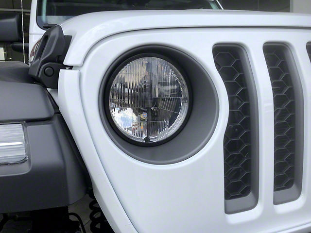 Delta 7-Inch Quad-Bar LED Headlights; Chrome Housing; Clear Lens (18-23 Jeep Wrangler JL)