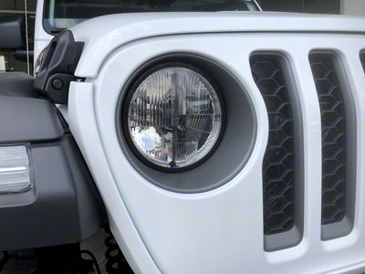 Delta Lights 7-Inch Quad-Bar HALO LED Headlights; Chrome Housing; Clear Lens (20-24 Jeep Gladiator JT)