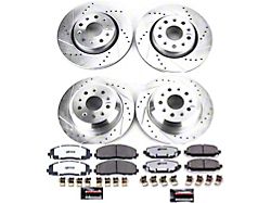 PowerStop Z36 Extreme Truck and Tow Brake Rotor and Pad Kit; Front and Rear (18-24 Jeep Wrangler JL Rubicon, Sahara, Excluding 4xe & Rubicon 392)
