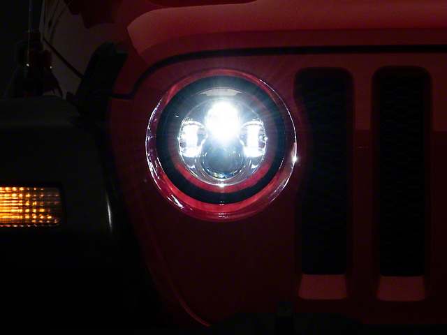 7-Inch LED Headlights; Silver Housing; Clear Lens (18-23 Jeep Wrangler JL)