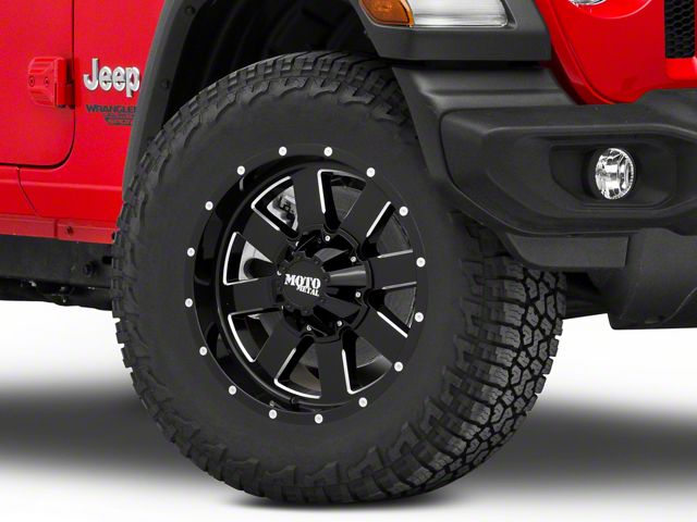 Moto Metal MO962 Gloss Black Milled Wheel; 18x9 (18-24 Jeep Wrangler JL)