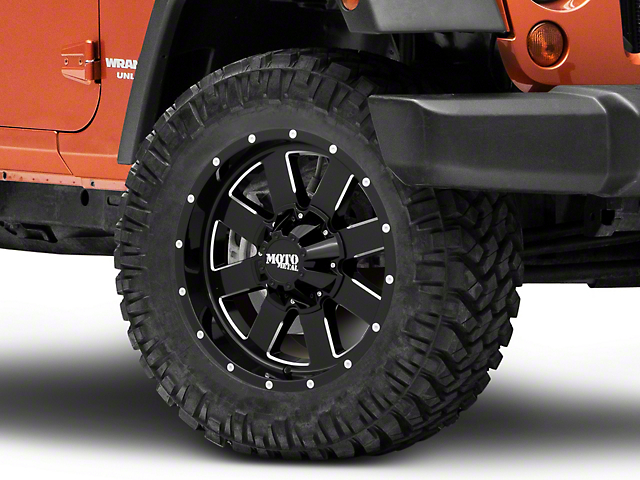 Moto Metal MO962 Gloss Black Milled Wheel; 18x10 (18-23 Jeep Wrangler JL)