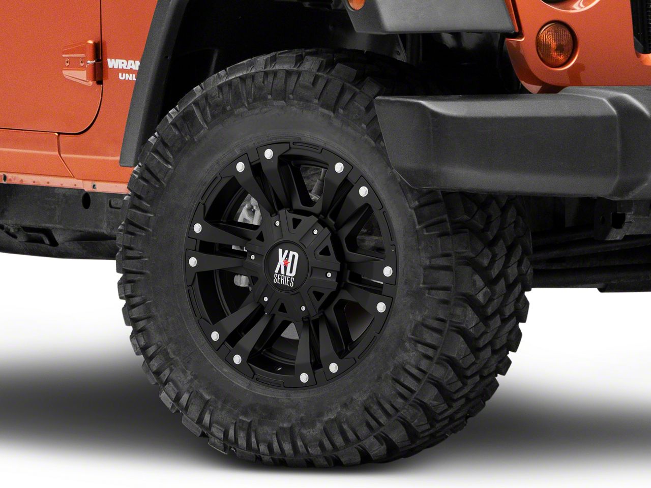 XD Jeep Wrangler Monster II Satin Black Wheel; 20x10 XD82221035724N (18