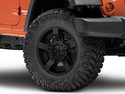 XD Jeep Wrangler Rockstar II Matte Black Wheel; 20x9 XD81129035712N (07-18 Jeep  Wrangler JK)