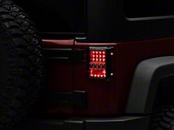 LED Lux Tail Lights; Black Housing; Clear Lens (07-18 Jeep Wrangler JK)