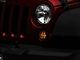 LED Turn Signals with Halo; Amber (07-18 Jeep Wrangler JK)