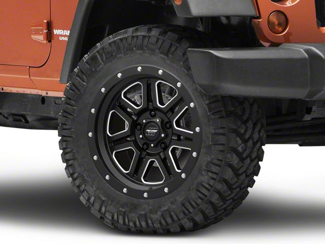 Pro Comp Wheels 62 Series Apex Satin Black Milled Wheel; 20x10 (07-18 Jeep Wrangler JK)