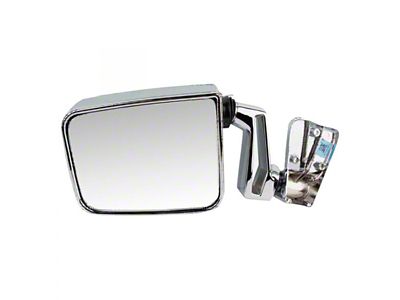 Replacement Manual Full Door Mirror; Driver Side (87-93 Jeep Wrangler YJ)