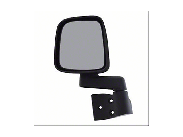 Replacement Manual Full Door Mirror; Driver Side (03-06 Jeep Wrangler TJ)