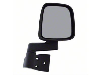 Replacement Manual Full Door Mirror; Passenger Side (03-06 Jeep Wrangler TJ)