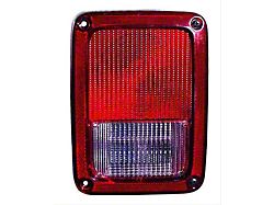 Tail Light; Chrome Housing; Red/Clear Lens; Passenger Side; CAPA Certified Replacement Part (07-18 Jeep Wrangler JK)