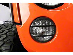 Front Marker Light Covers; Textured Black (07-18 Jeep Wrangler JK)