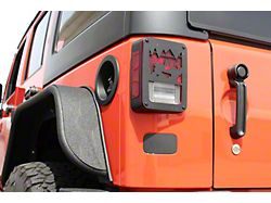 License Plate Delete Plug; Textured Black (07-18 Jeep Wrangler JK)