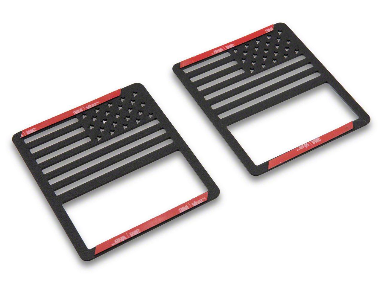 Jeep Wrangler Tail Light Guards; USA Flag (18-23 Jeep Wrangler JL w/  Factory Halogen Tail Lights) Free Shipping