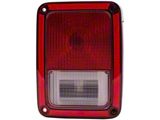Mopar Factory Replacement Tail Light; Black Housing; Clear Lens; Passenger Side (07-18 Jeep Wrangler JK)