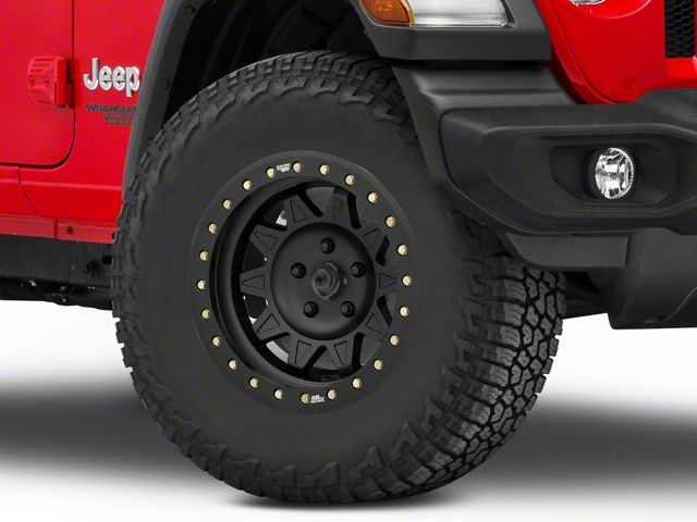 Dirty Life Roadkill Race Matte Black True Beadlock Wheel; 17x9 (18-24 Jeep Wrangler JL)