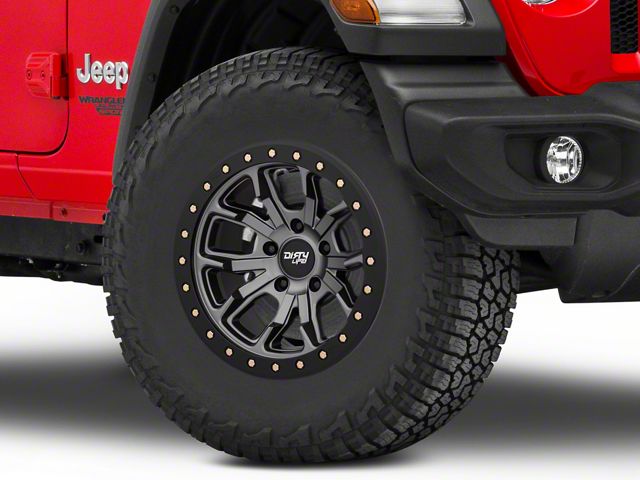 Dirty Life DT-1 Matte Gunmetal Wheel; 17x9 (18-24 Jeep Wrangler JL)