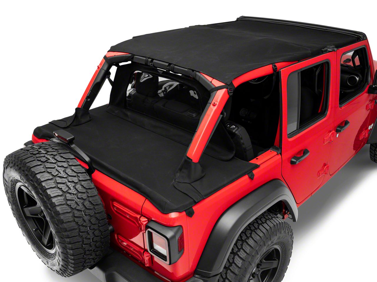 MasterTop Jeep Wrangler Bimini Top Plus, Wind Stopper and Tonneau Cover