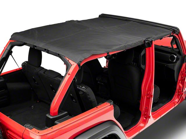 MasterTop Bimini Top Plus; Black Diamond (18-24 Jeep Wrangler JL 4-Door)